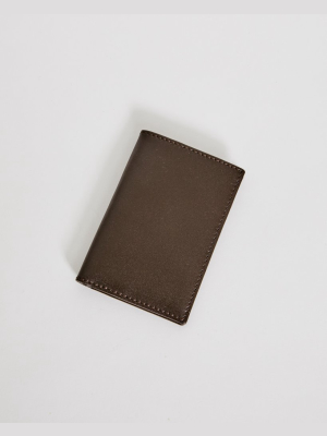 6400 Classic Leather Line Wallet In Brown