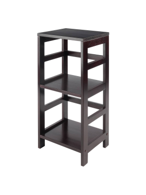 29.21" 2 Tier Leo Shelf Storage Or Bookshelf Narrow Espresso Finish - Winsome