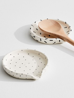 A Mano Patterned Spoon Rest