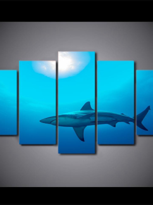 Shark 5 Piece Panel Wall Art