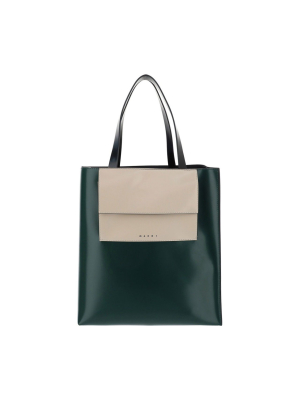 Marni Logo Print Pouch Tote Bag