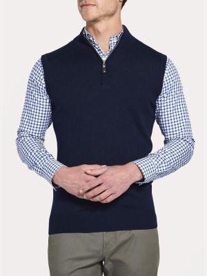 Peter Millar Men's Crown Soft Quarter-zip Vest