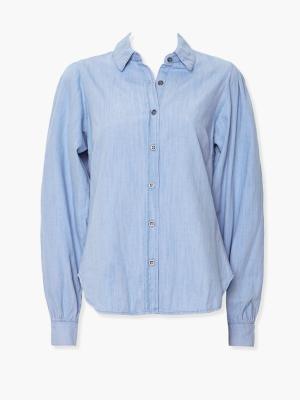 Cotton Curved-hem Shirt