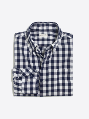 Boys' Long-sleeve Flex Patterned Washed Shirt