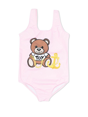 Moschino Kids Teddy Bear Printed Swimsuit