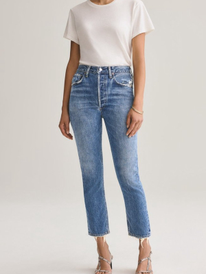 Riley High Rise Straight Crop Jean In Frequency