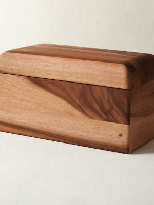 Acacia Wood Bread Box