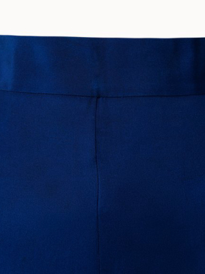 Blue Angel Print Silk Crêpe Pants