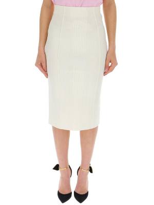 Alexander Mcqueen Stitch Detail Pencil Skirt