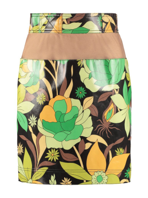 Fendi Floral Printed Mini Skirt