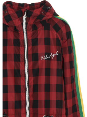 Palm Angels Checked Windbreaker Jacket