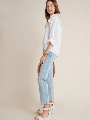 Ag The Isabelle High-rise Paneled Slim Straight Jeans