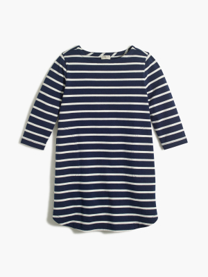 Girls' Boatneck Striped Dress