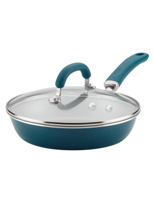 Rachael Ray Create Delicious 9.5" Aluminum Nonstick Deep Skillet With Lid