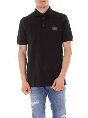 Dolce & Gabbana Logo Patch Polo Shirt