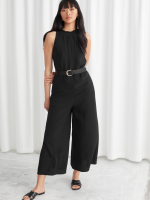 Sleeveless Flared Jumpsuit