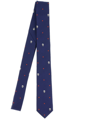 Alexander Mcqueen Allover Skull Tie