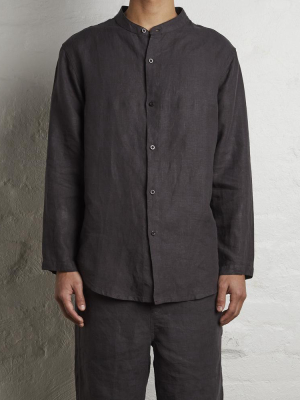 100% Linen Shirt In Kohl - Mens