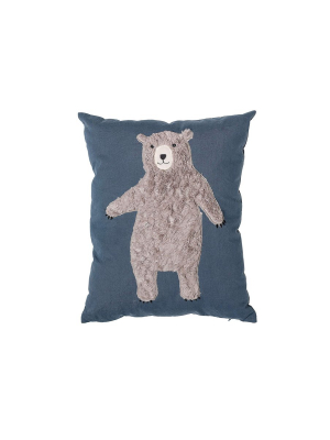 Cotton Pillow With Bear