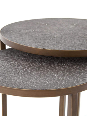 Shagreen Nesting Table