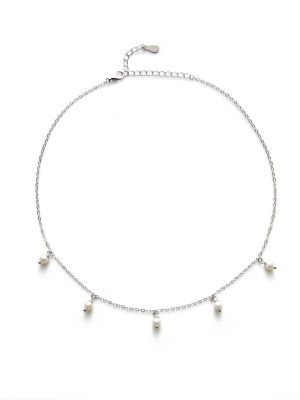 Rogers Freshwater Pearl Choker Or Necklace (gold Or Silver)