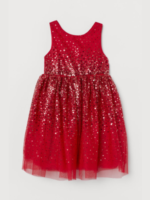 Sequined Tulle Dress