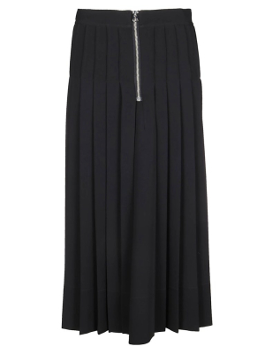 Calvin Klein Zip Detail Pleated Midi Skirt