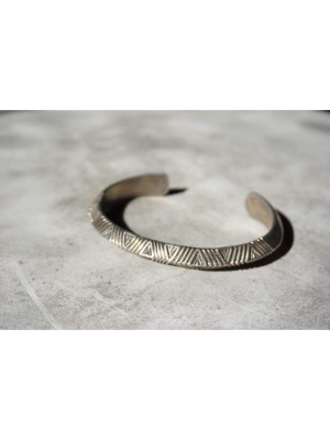 Silver Etched Cuff | Vintage