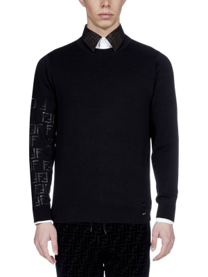 Fendi Ff Motif Crewneck Sweater