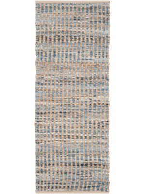 Cape Cod Linear Blue/natural Runner Rug