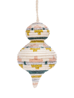 Handwoven Baskets By Blu Rounded Blush Metallic Ornament