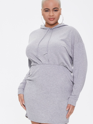 Plus Size Hoodie Sweater Dress