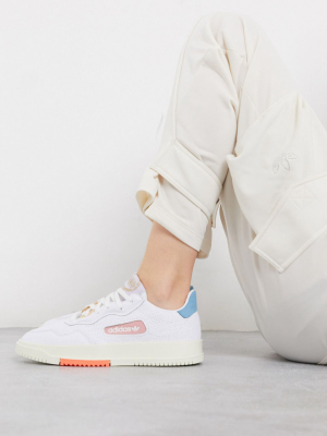 Adidas Originals Sc Premiere Sneaker In White And Pink
