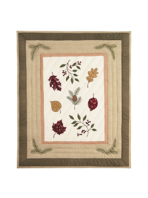 C&f Home Tossed Leaves Cotton Quilted Throw