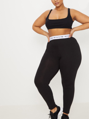 Prettylittlething Plus Black Leggings