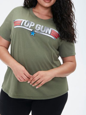 Plus Size Top Gun Graphic Tee