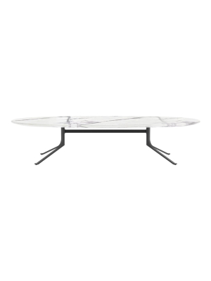 Blink Oval Coffee Table - Stone Top