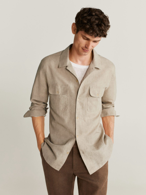 Regular-fit Cotton Blend Overshirt