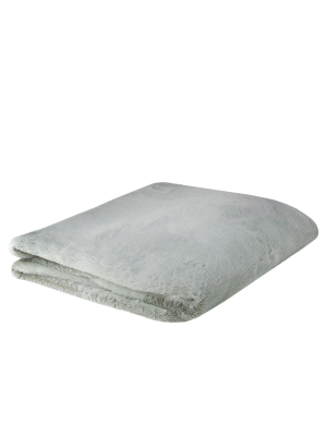 Northlight 50" X 60" Faux Fur Throw Blanket - Gray