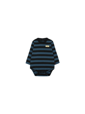 Tiny Cottons Stripes One Piece - Black/true Navy