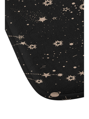 Iveta Abolina Starry Night Memory Foam Bath Mat Black - Deny Designs