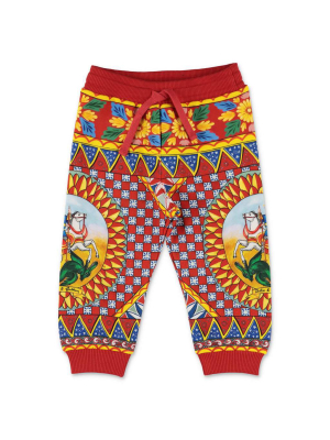 Dolce & Gabbana Kids Carretto Print Jogging Pants