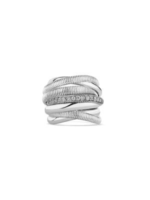 Eternity Seven Band Highway Ring With Diamonds