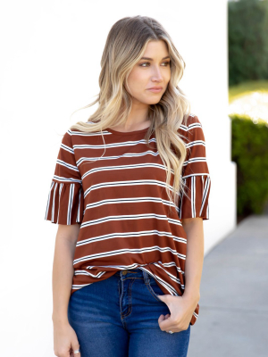 The Aleigha Top - Brown