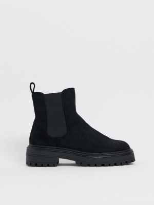 Asos Design Angelina Chunky Chelsea Boots In Black