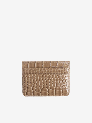 Card Holder Croco In Mushroom