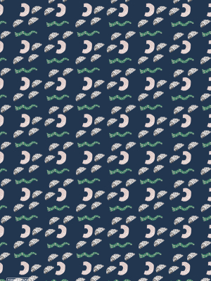 *ferme A Papier Gift Wrap, Navy Memphis Haus