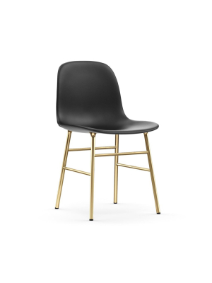 Form Chair: Brass Upholstered