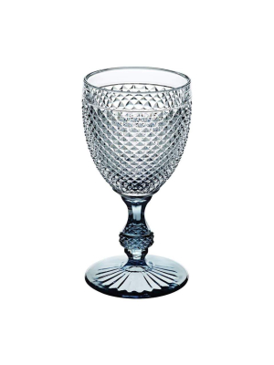 Vista Alegre Bicos Bicolor Goblet With Grey Stem