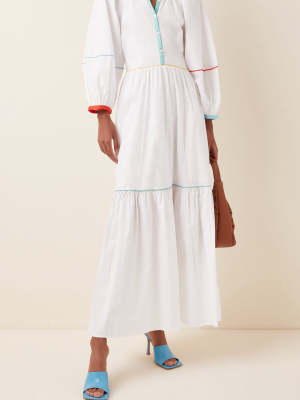 Demi Rainbow Cotton-poplin Midi Dress